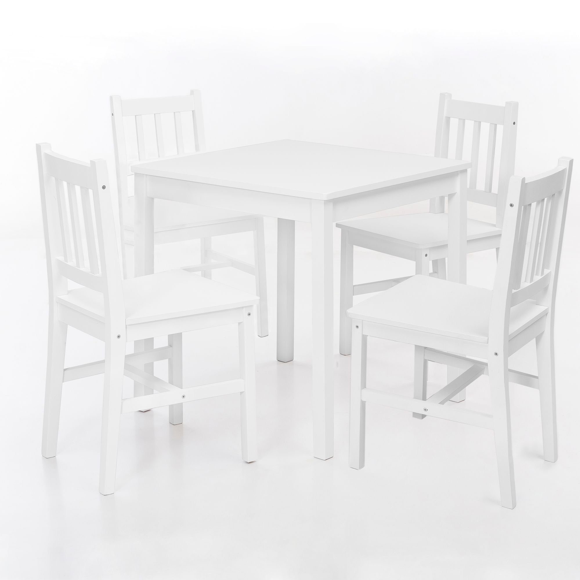 Essgruppe mit 1 Tisch 4 Stühle, Holz Tischgruppe Esstischset Sitzgruppe Esstischgruppe Esszimmergarnitur für 4 Personen, Esszimmergruppe für Küche Essgruppe mit 1 Tisch 4 Stühle, Holz Tischgruppe Esstischset Sitzgruppe Esstischgruppe Esszimmergarnitur für 4 Personen, Esszimmergruppe für Küche
