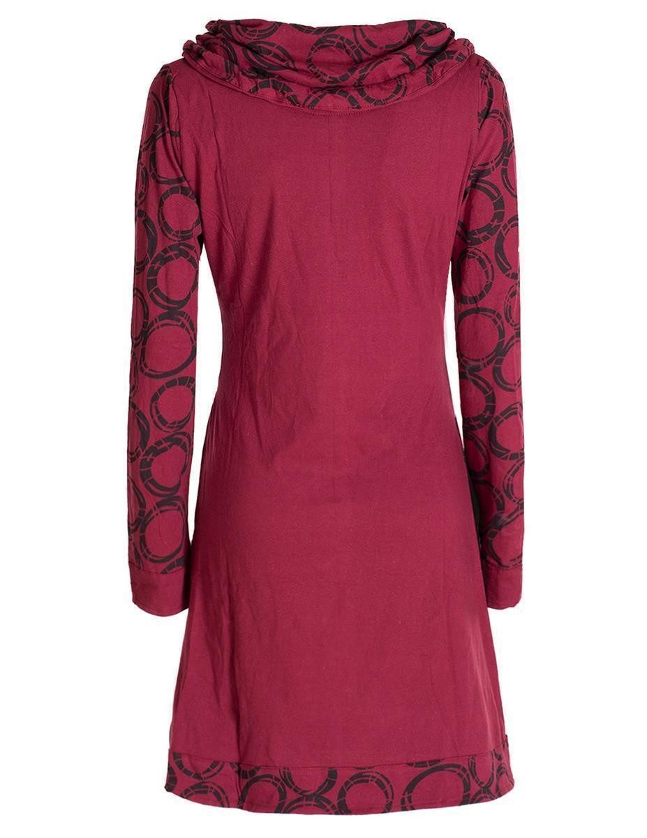 Vishes Jerseykleid Langarm Kleid Schal-Kleid Winterkleider günstig online kaufen