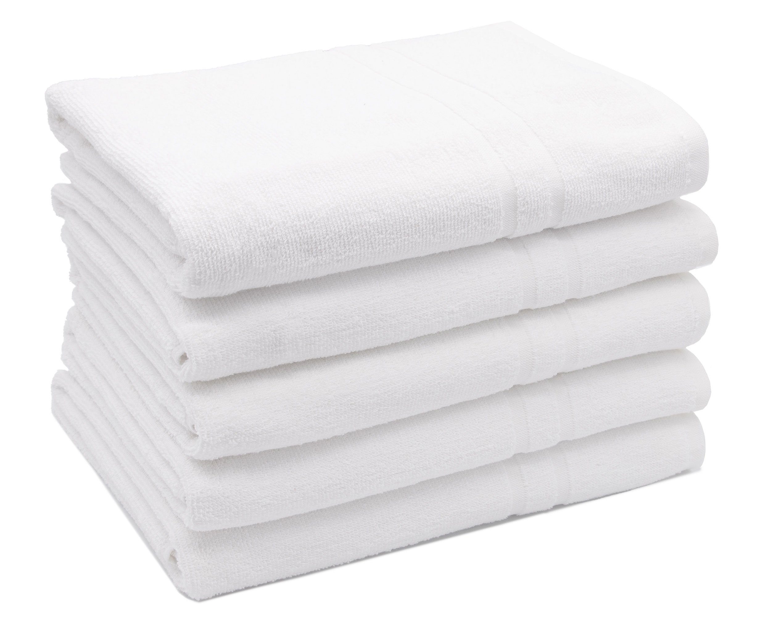 ZOLLNER Duschtücher, Frottier (5-St), 70 x 140 cm, 100% Baumwolle