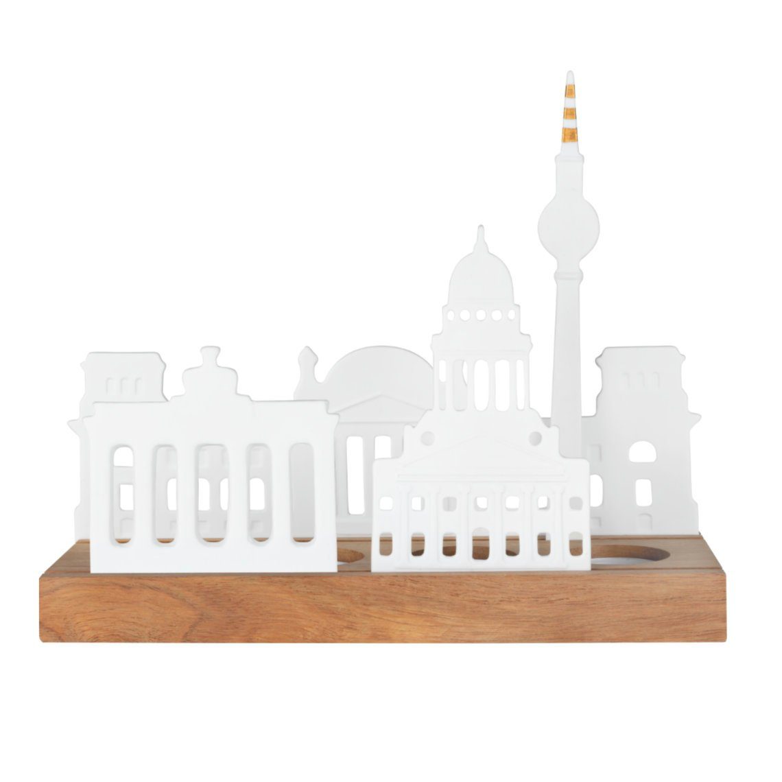 Räder Teelichthalter Lichtobjekt Stadtsilhouette Berlin Teelichthalter aus Porzellan