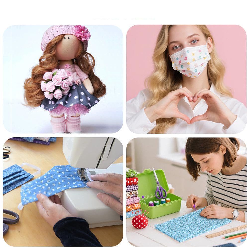 Diwzbyn Stoff 7-teiliges Fat-Quarter-Stoffpaket, 50 x 50 cm vorgeschnittene, Baumwollstoffe für Quilten, Nähen, Patchwork und DIY-Bastelprojekte
