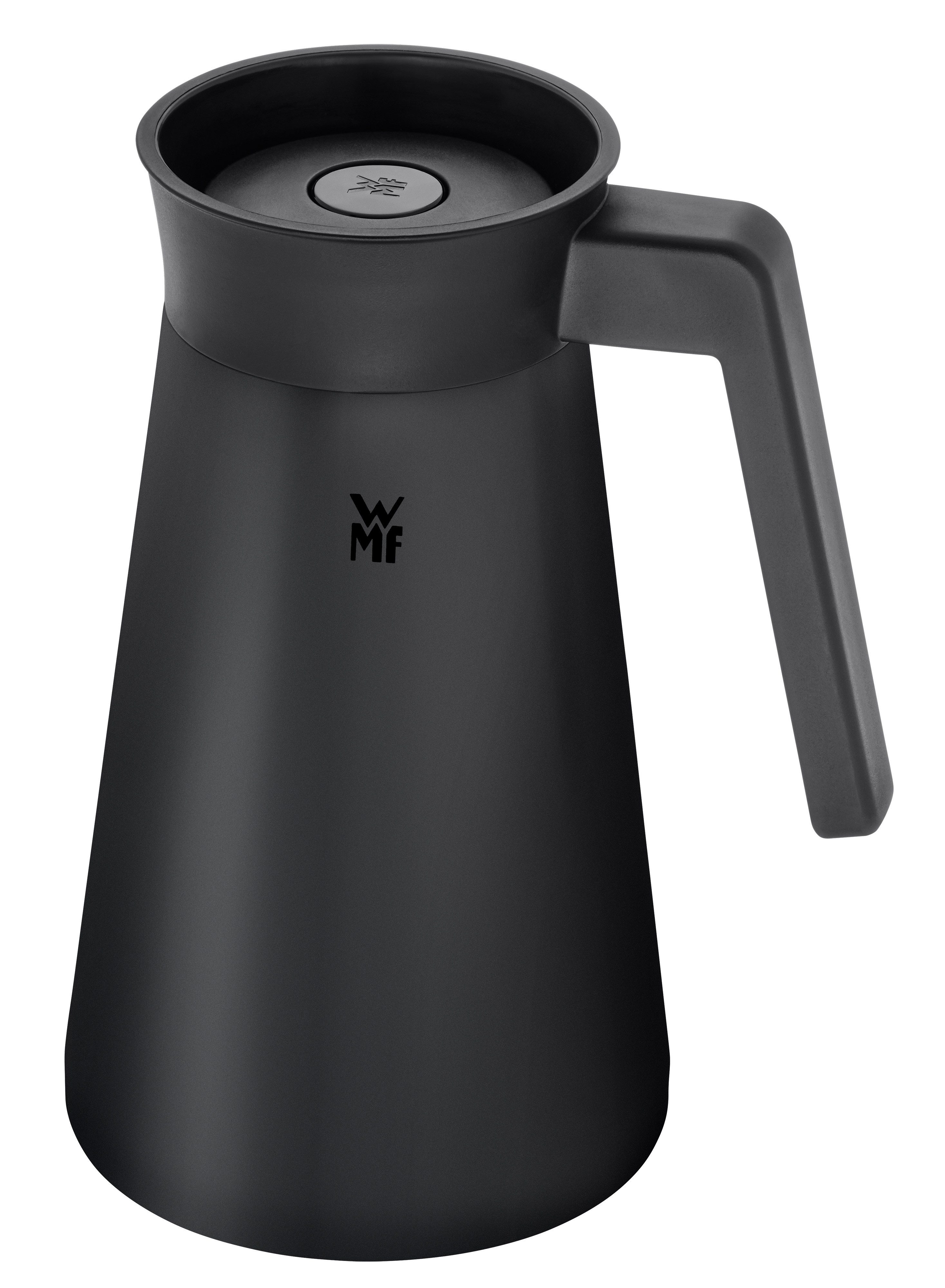 WMF Filterkaffeemaschine KÜCHENminis®, Aroma Thermo to go Deep Black, 0,625l Kaffeekanne, Papierfilter 1x2, Abschaltautom., Cromargan, inkl. Thermokanne und Thermo-Trinkbecher