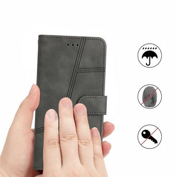 CLM-Tech Handytasche Hülle für Samsung Galaxy A23 5G Tasche aus Kunstleder Etui (1x Samsung Galaxy A23 5G Wallet Case Cover Handyhülle), Kartenfächer, Standfunktion, Magnetverschluss