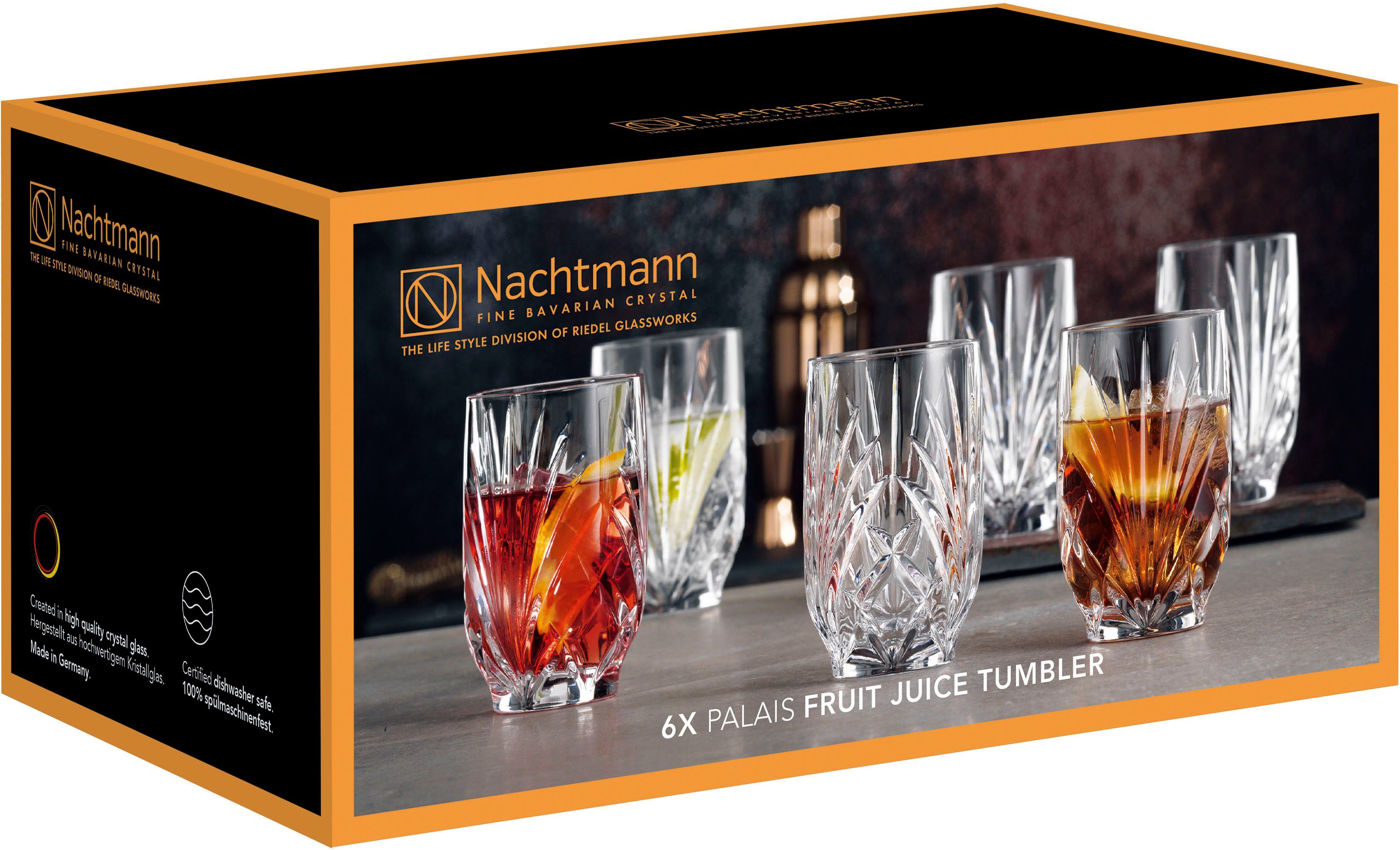 Nachtmann Longdrinkglas Palais, 6-tlg., Kristallglas, 265 ml, 6-teilig