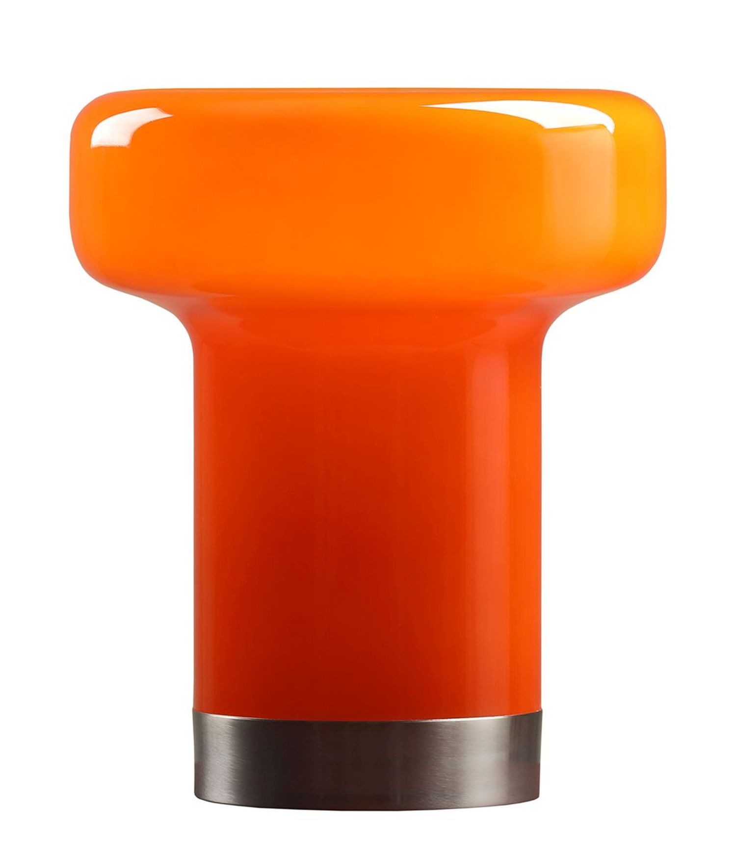 Licht-Erlebnisse Tischleuchte ERAN, Glas Metall D: 245 cm rund 29.5 cm hoch Orange E14 Modern