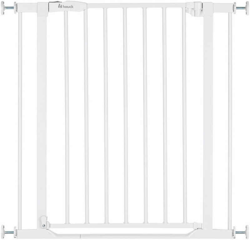 Hauck Türschutzgitter Clear Step 2, White, auch als Treppenschutzgitter verwendbar; 75-80 cm, flacher Durchgang