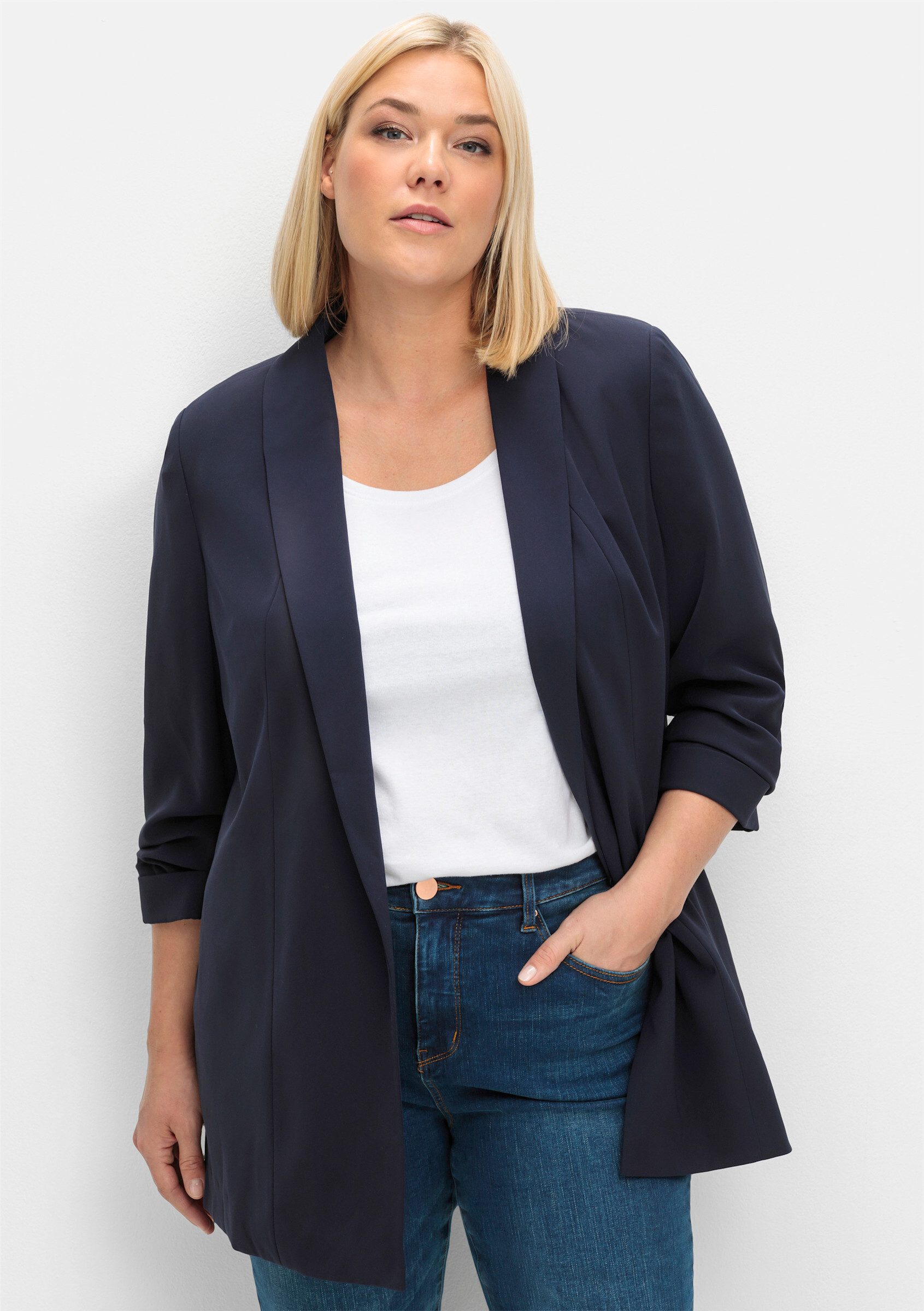 Sheego Blusenblazer Longblazer günstig online kaufen