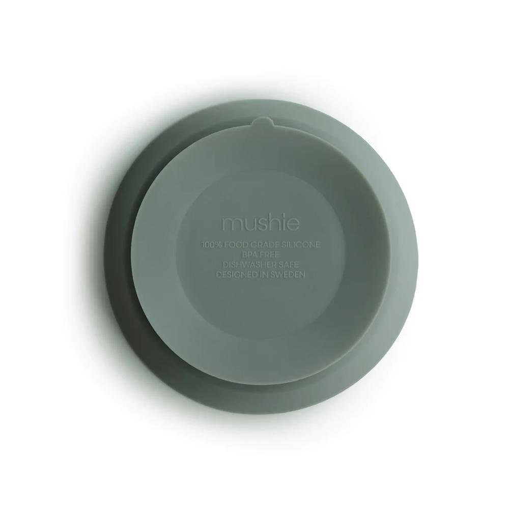 Mushie Schale Schale Silikon Blau Saugnapf, Kinderschale Babyschale Babygeschirr