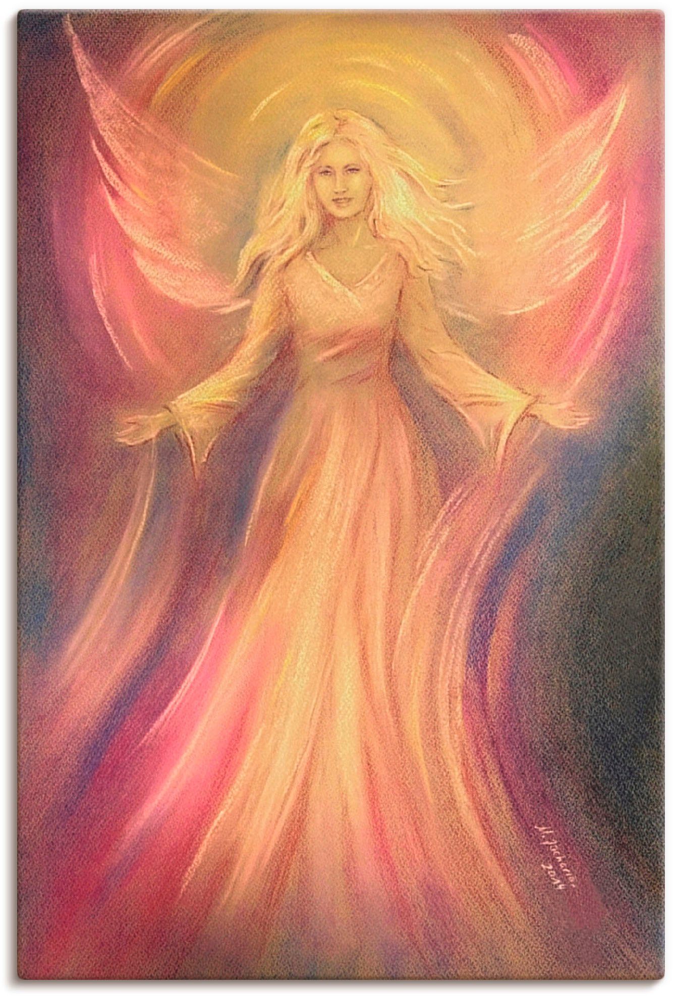 Artland Wandbild Engel Licht Liebe - Spirituelle Malerei, Religion (1 St), als Alubild, Leinwandbild in verschied. Größen