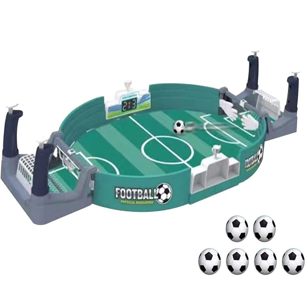 GelldG Spielball Interaktives Tischfußballspiel, Mini Tischkicker mit 6 Fußbälle Dunkelgrün(11,5cm)‎‎ | Spielbälle