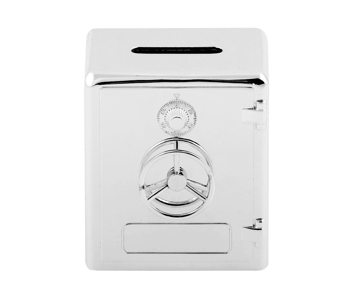 Brillibrum Spardose Spardose versilbert Sparbüchse Safe Sparschwein Banktresor