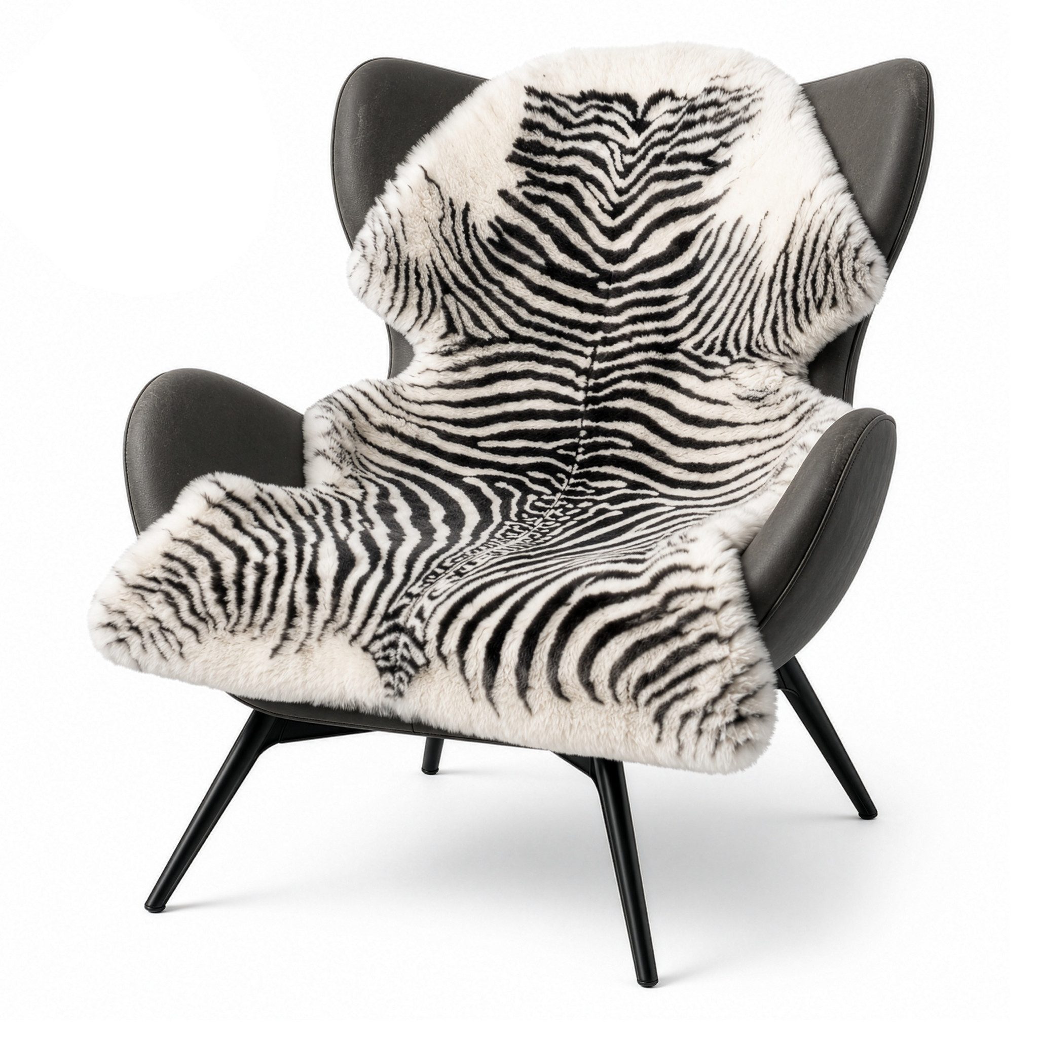Karat Fellteppich Design-Schaffell Audrey, Echtes Lammfell aus 100 % Schafwolle, Mit natürlichem Lederrücken
