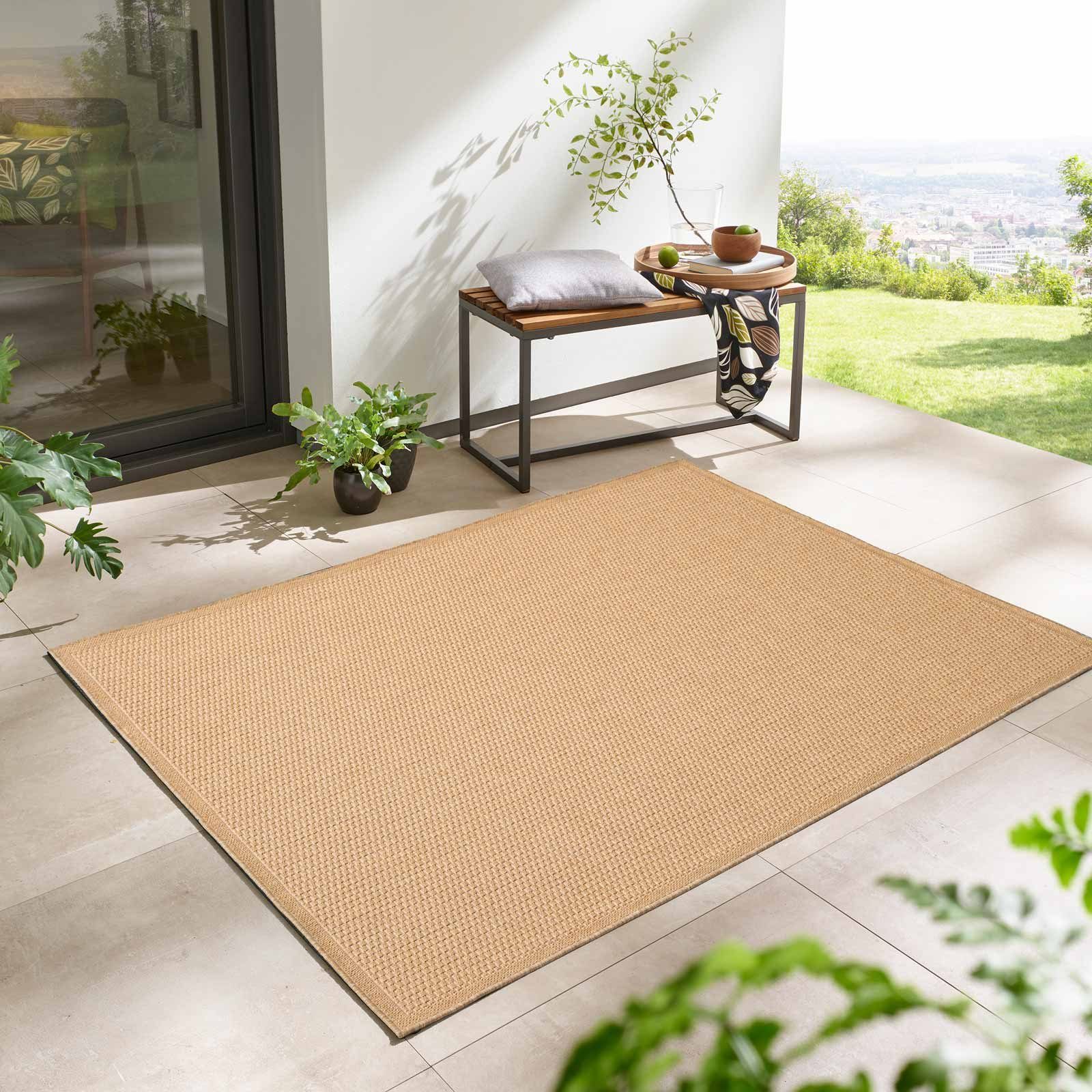 TaraCarpet Teppich Outdoor & Indoor Teppich wetterfest Columbia Sisaloptik günstig online kaufen