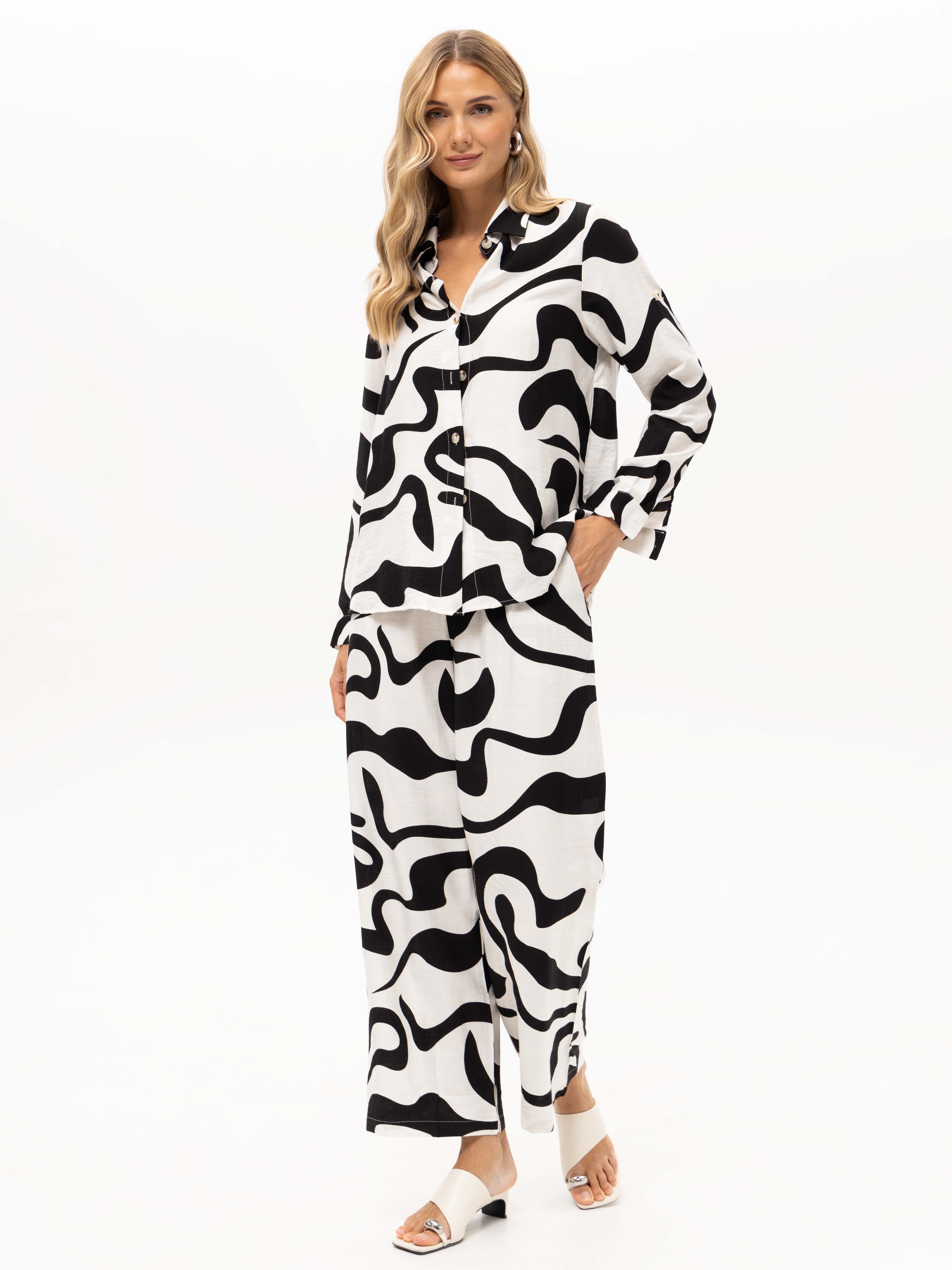 Passioni Anzug zweiteilig im Oversized Look Luftiges Zweiteiliges Set, ideal für den Sommer