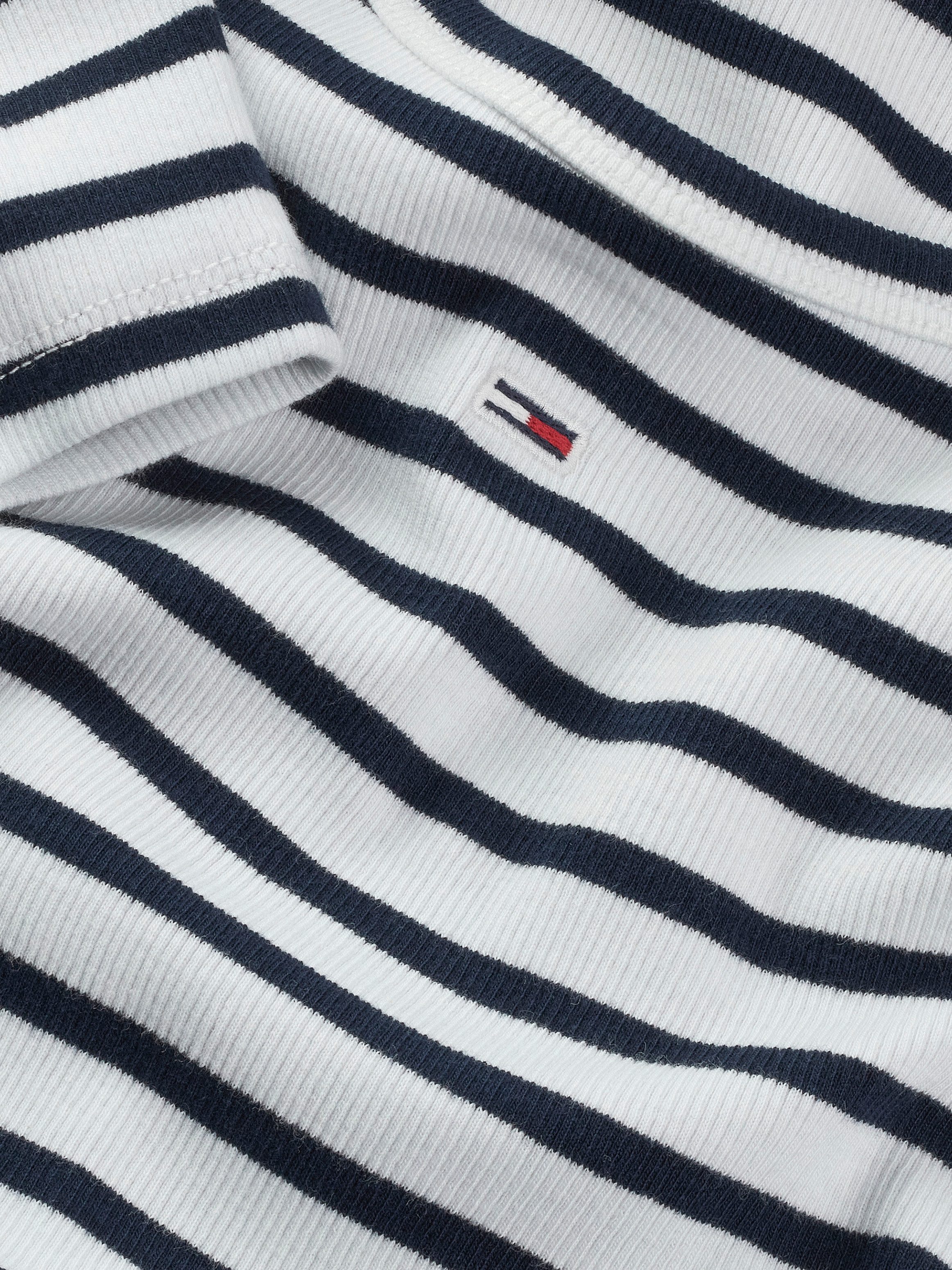 Tommy Jeans Kurzarmshirt TJW ESSENTIAL RIB SHORT SLEEVE EXT Baumwollmischung in gerippter Struktur, Slim Fit