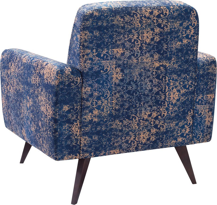 exxpo - sofa fashion Sessel Side, bequemer Loungesessel mit extravagantem Bezug, Breite 82cm