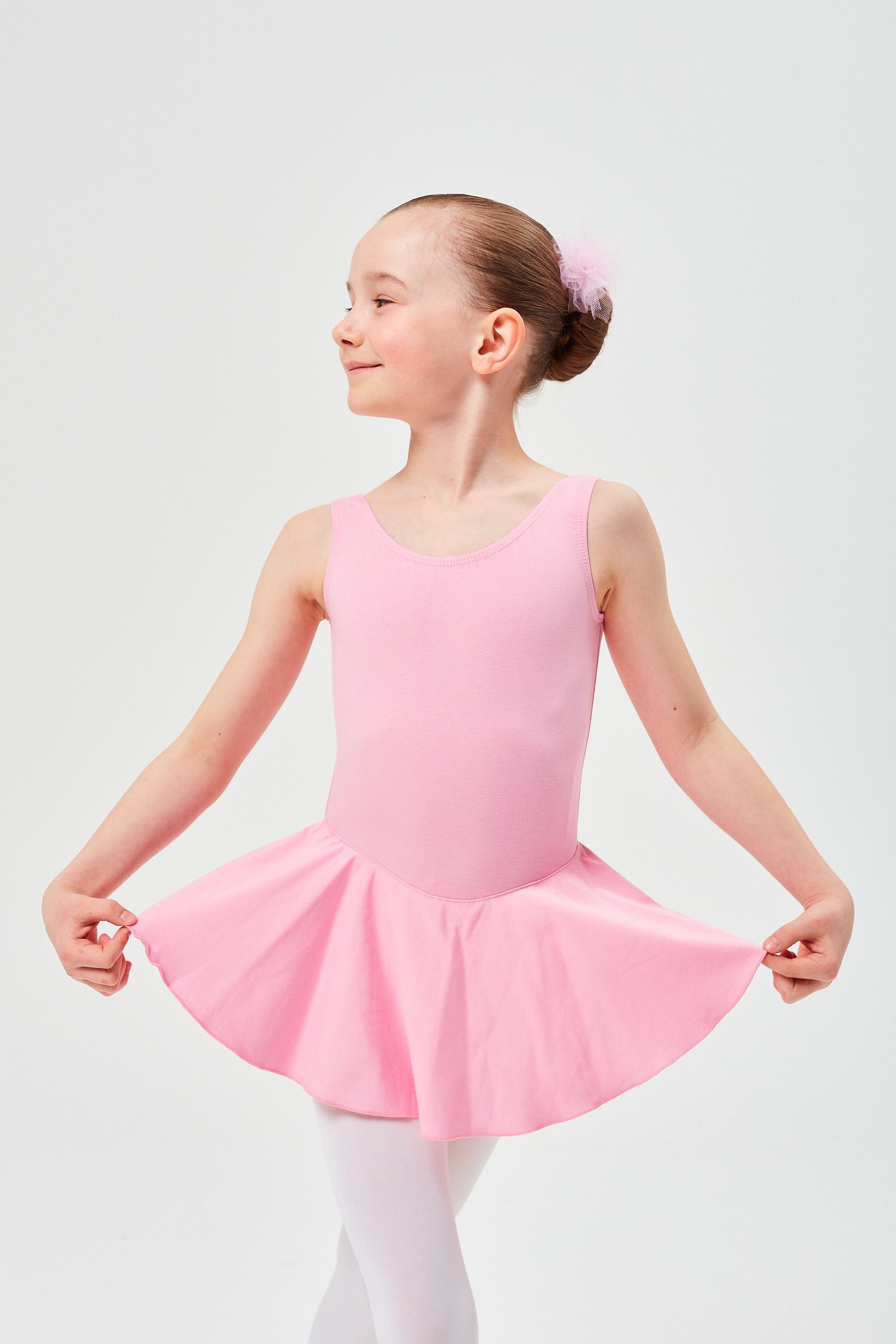 tanzmuster Bodykleid Ballett Trikot Nora mit Röckchen Ballettkleid für Mädchen aus wunderbar weichem Baumwollmaterial