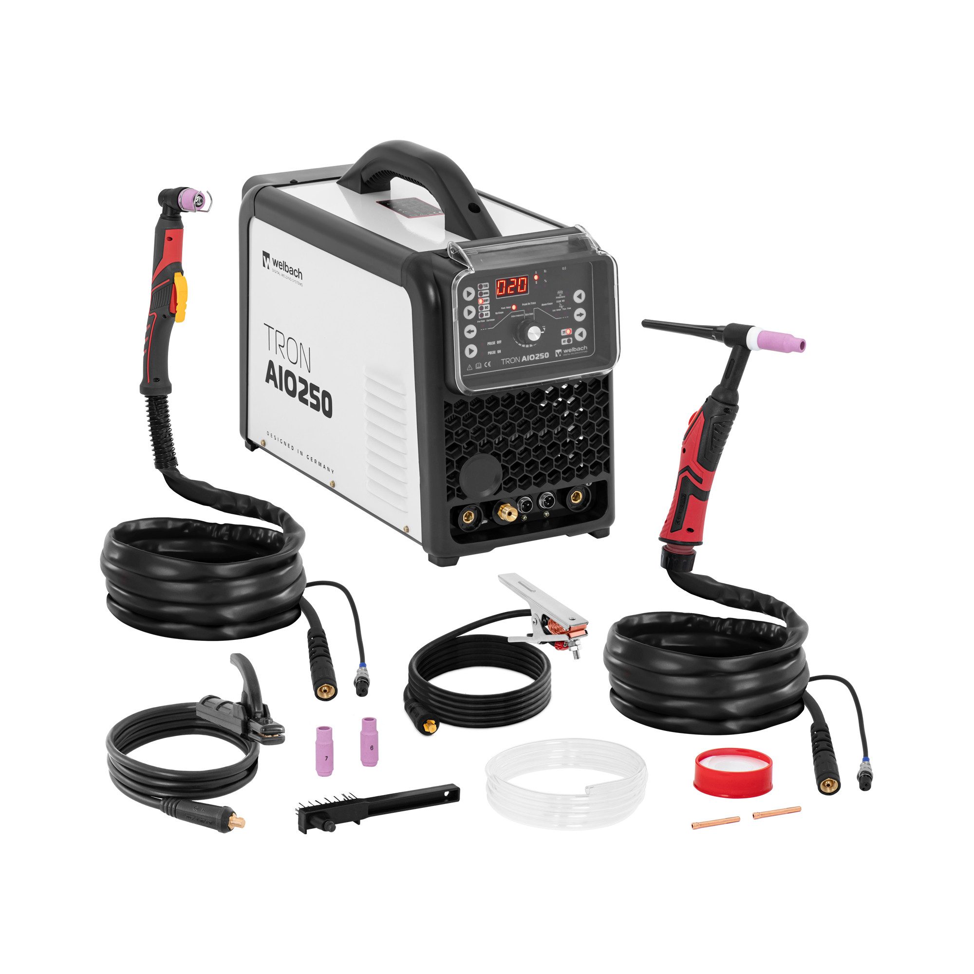 Stamos Welding Group Elektroschweißgerät 3-in-1 Kombi-Schweißgerät WIG AC DC MMA 250 A CUT 50 A Duty Cycle 60 %