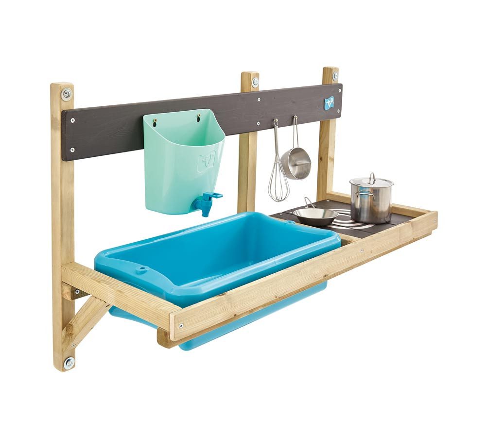 TP Toys Outdoor-Spielküche Mops Deluxe Holz, Für Kinder ab 3 Jahren, Herd mit Kochplatte, LxHxB 36x81x56cm