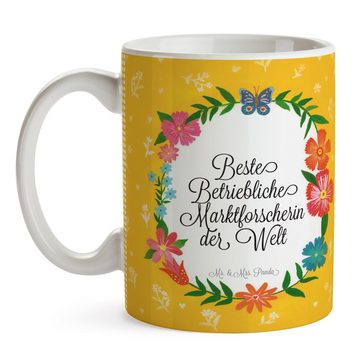 Mr. & Mrs. Panda Tasse Betriebliche Marktforscherin - Geschenk, Berufsausbildung, Teetasse, Keramik