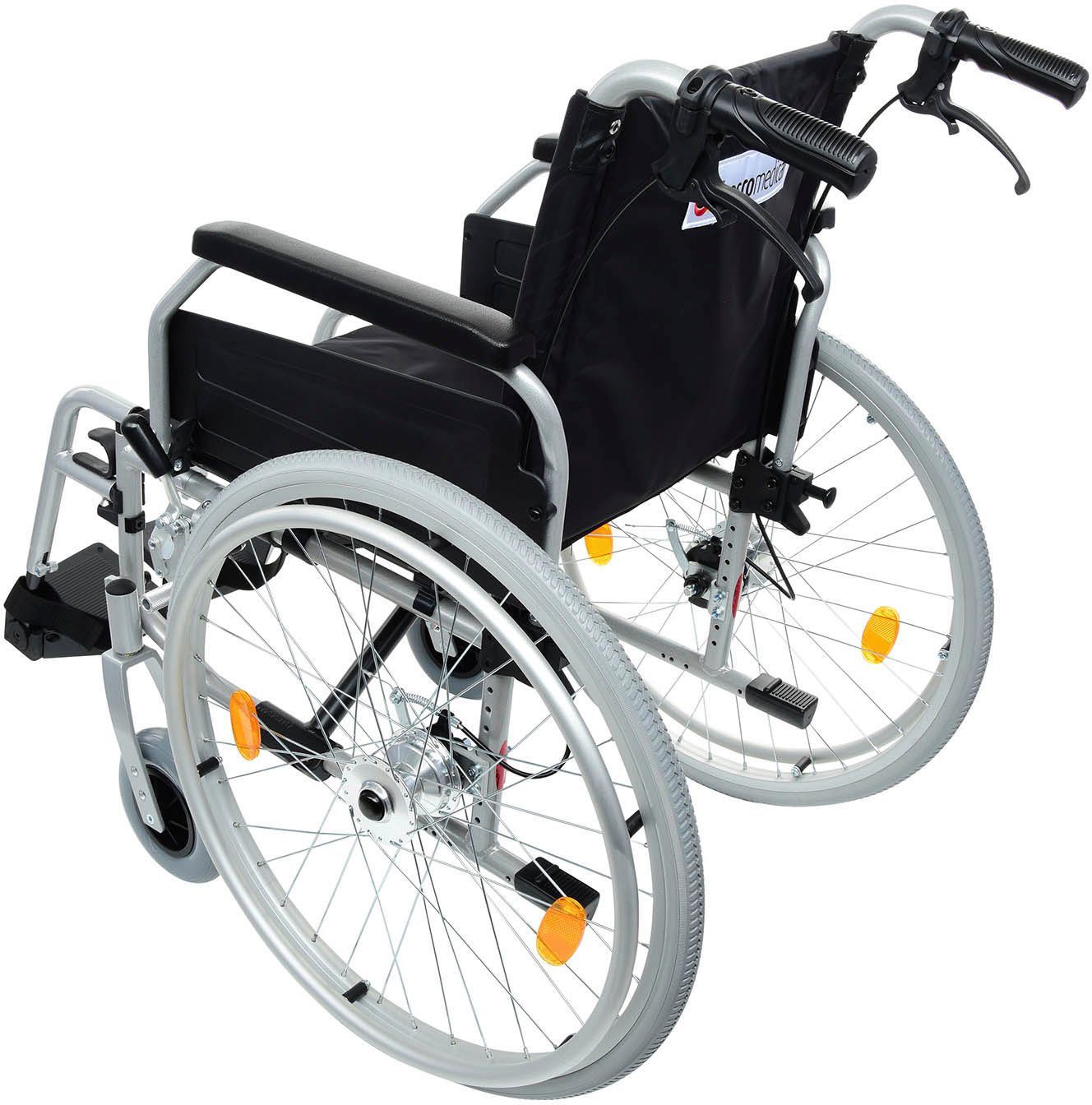 bescomedical Transportrollstuhl Primus ML 2.0, Sitzbreite 38 cm mit Trommelbremse und Standardarmlehne