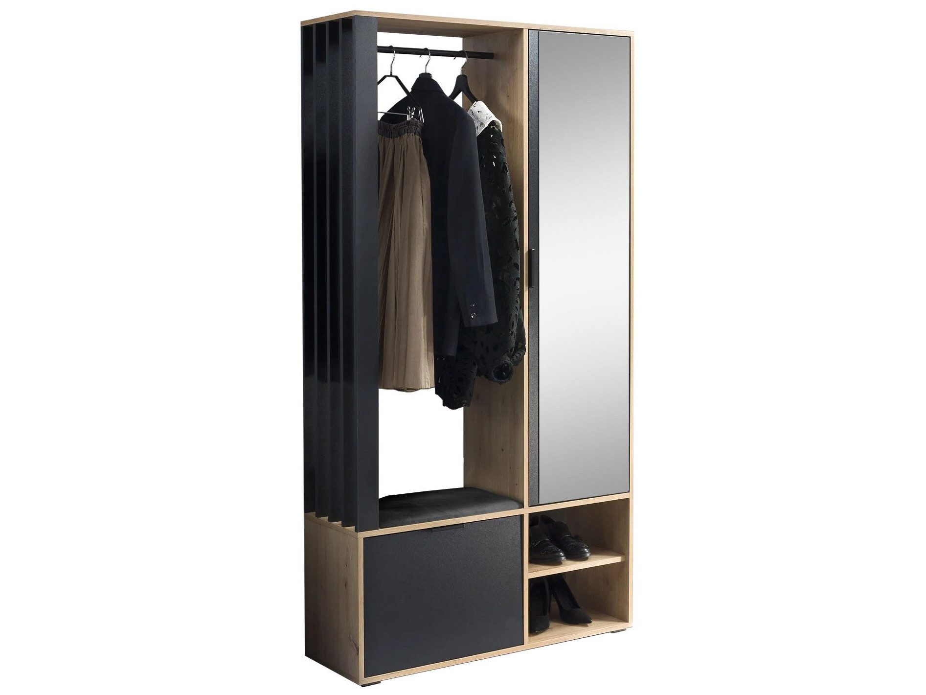 Beautysofa Garderobenschrank LIMO mit Spiegel – günstig online kaufen