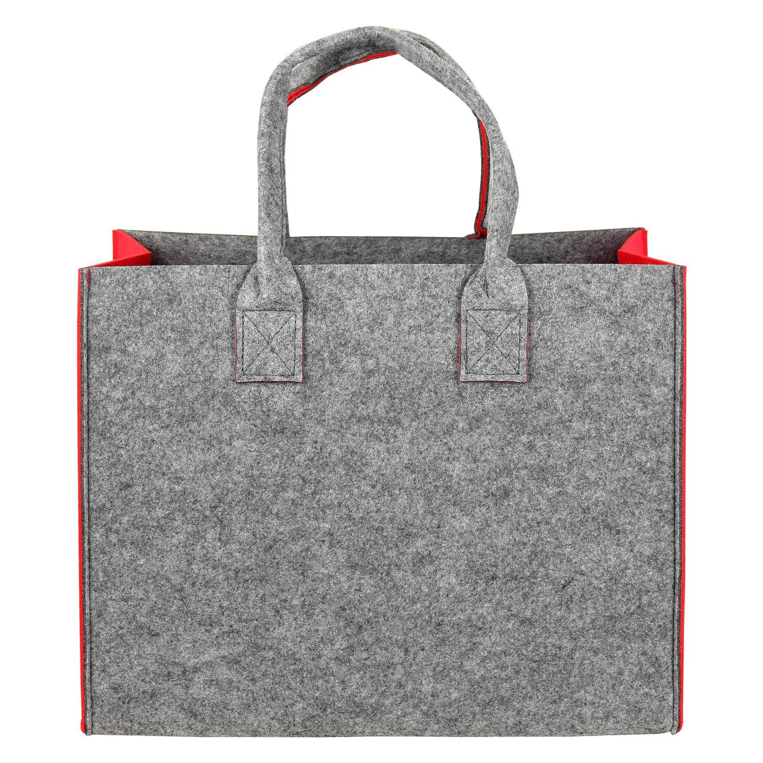 rot Tasche cm 35 Filztaschen Henkeltasche Kaminholztasche Filztasche in grau Einkaufstasche 20 ca. Schramm® 28 Filz 6 Schramm x Farben Aufbewahrungstasche x /