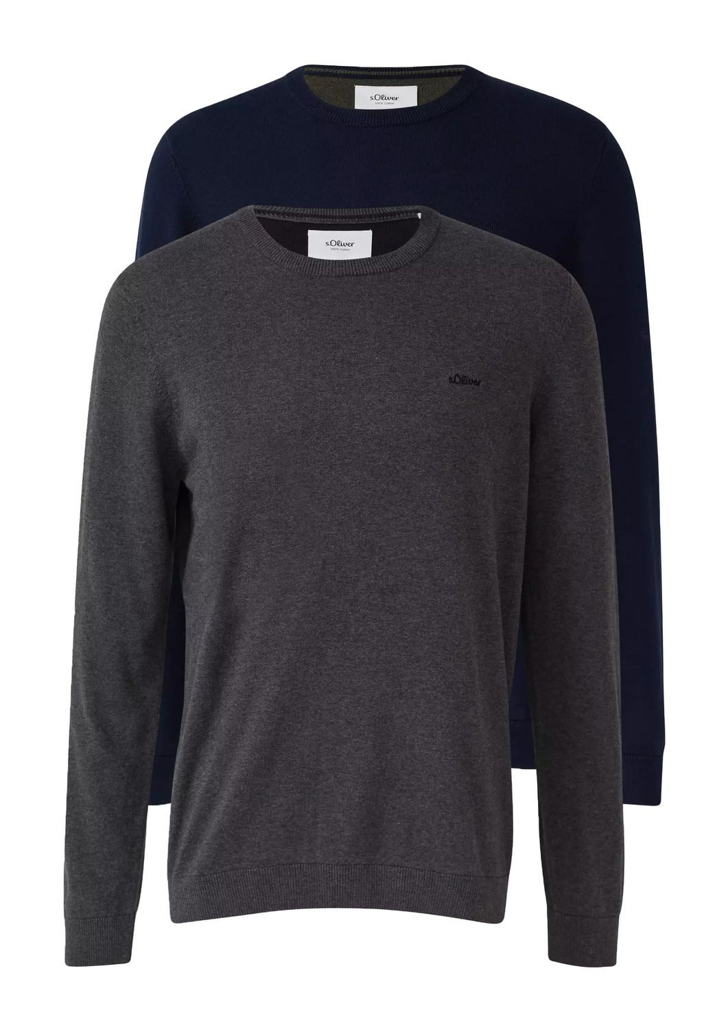 s.Oliver Rundhalspullover Pullover (1-tlg) Rundhals-Ausschnitt, langarm, günstig online kaufen