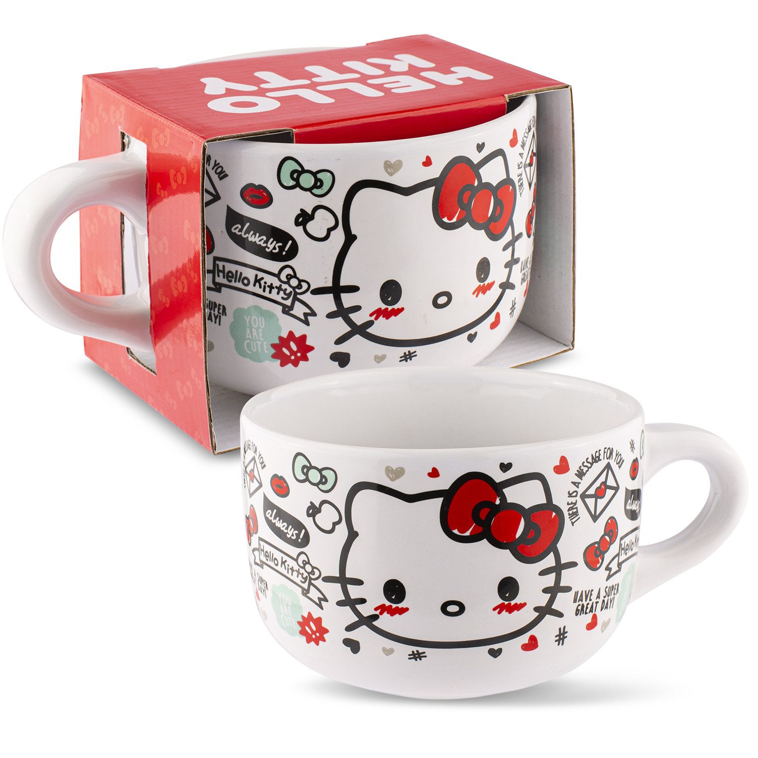 Hello Kitty Plüschfigur Hello Kitty Jumbo Becher - Keramikbecher Hello Kitt günstig online kaufen