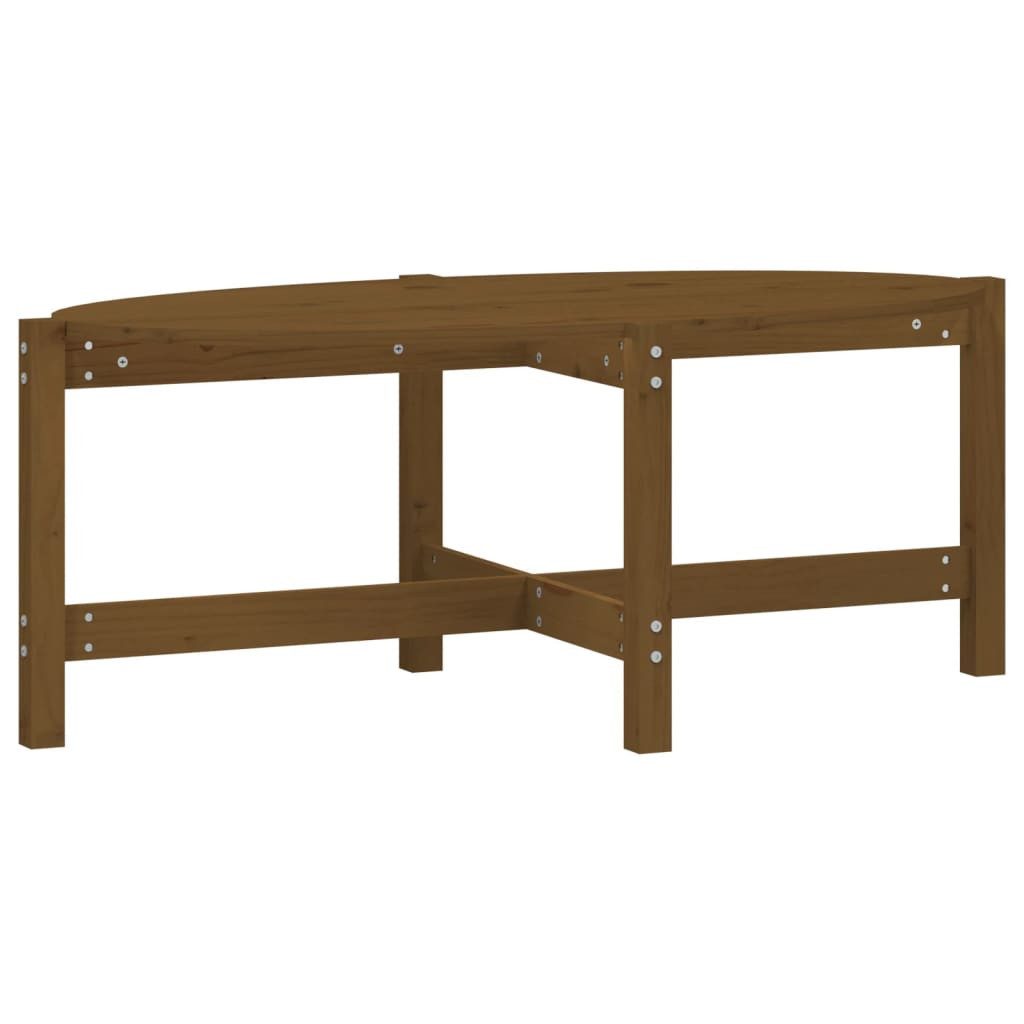 vidaXL Couchtisch Couchtisch Honigbraun 118x63x45 cm Massivholz Kiefer (1-St)