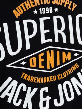 Jack & Jones T-Shirt Denim JJELOGO Print Kurzarm O-NECK T-Shirt (1-tlg) 3662 in Schwarz
