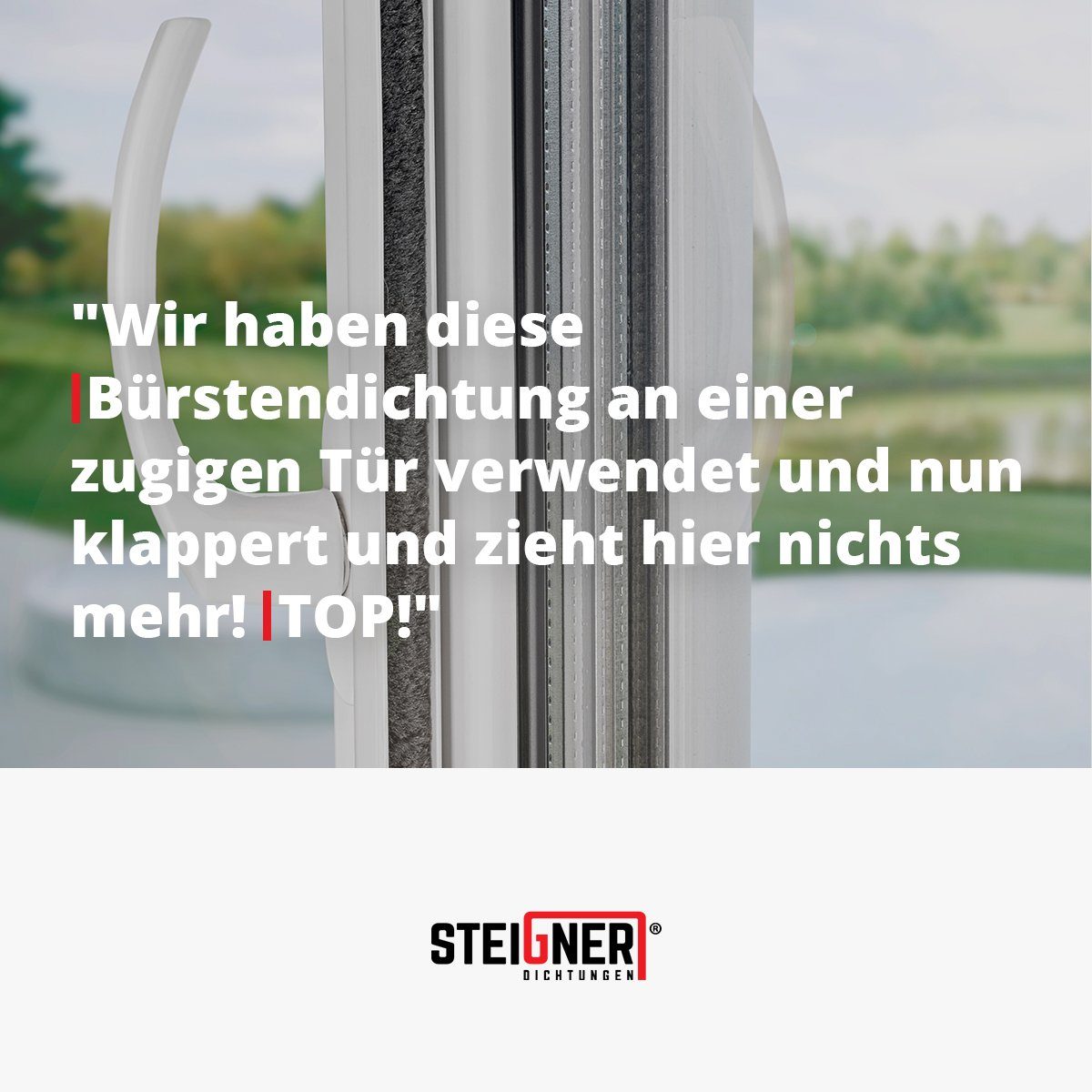 STEIGNER Duschdichtung Bürstendichtung selbstklebend 16mm Bürstenhöhe Türdichtung 5m Länge, L: 500 cm – Bild 5 von 5
