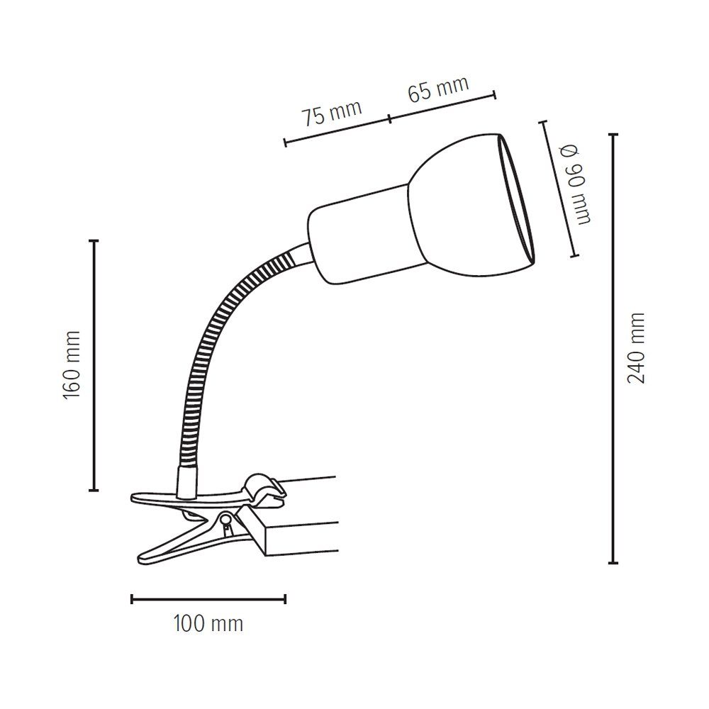 SPOT Light Klemmleuchte SVENDA FLEX, ohne günstig online kaufen