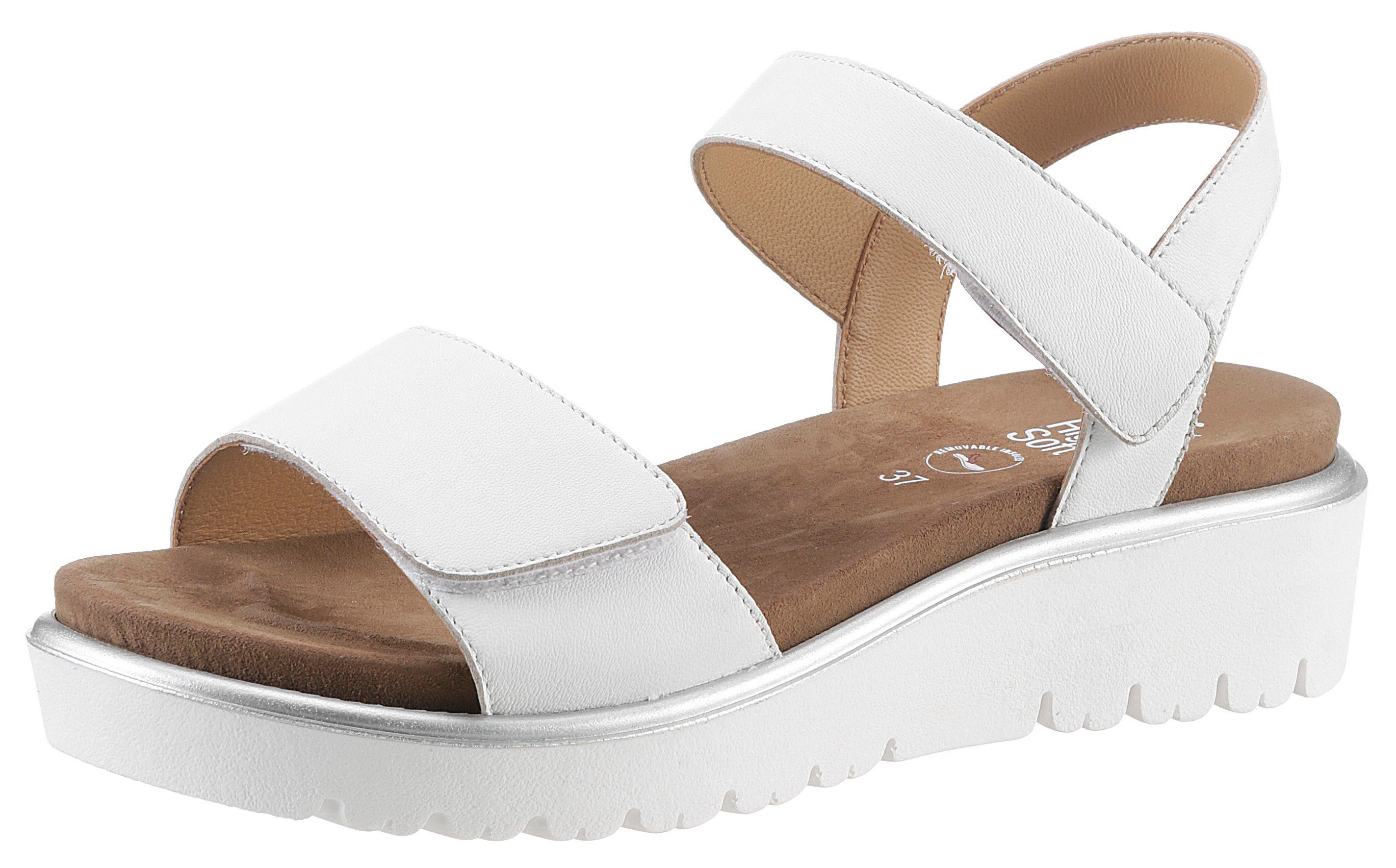 Ara BILBAO Sandalette, Sommerschuh, Sandale, Keilabsatz, Klett, Weite G (weit)