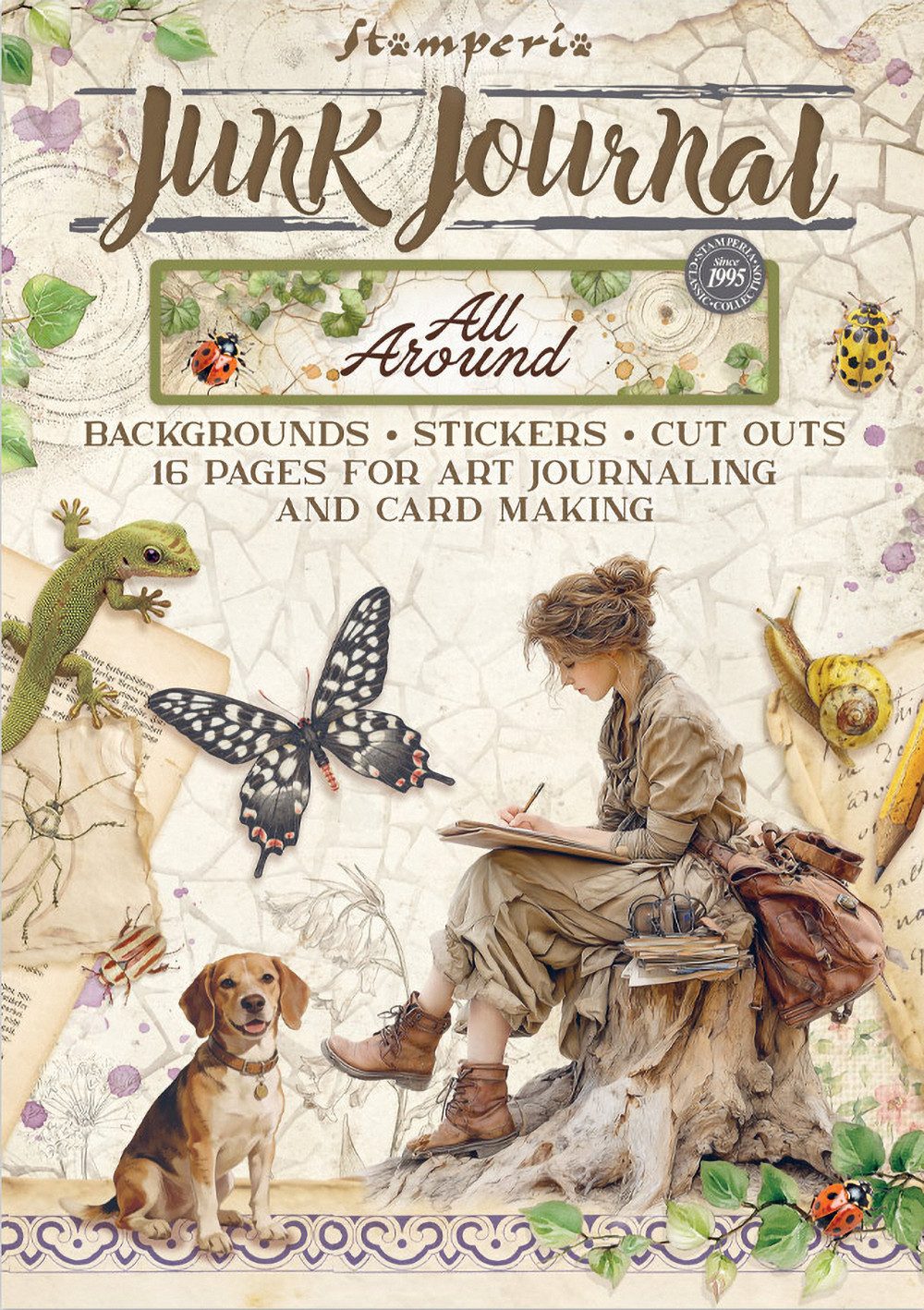 Stamperia Motivpapier Junk Journal Book All Around, 16 Blatt