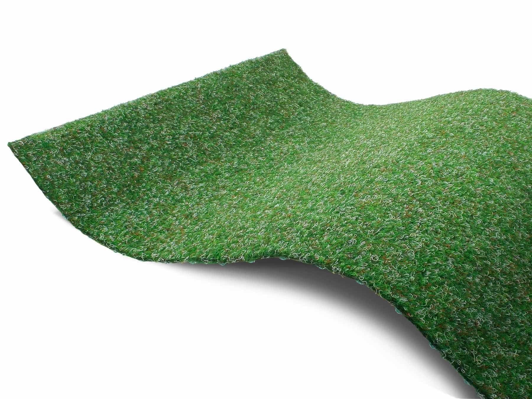 Kunstrasen GREEN, Primaflor-Ideen in Textil, rechteckig, Höhe: 7,5 mm, Rasenteppich, blau, mit Noppen | Kurzflor-Teppiche