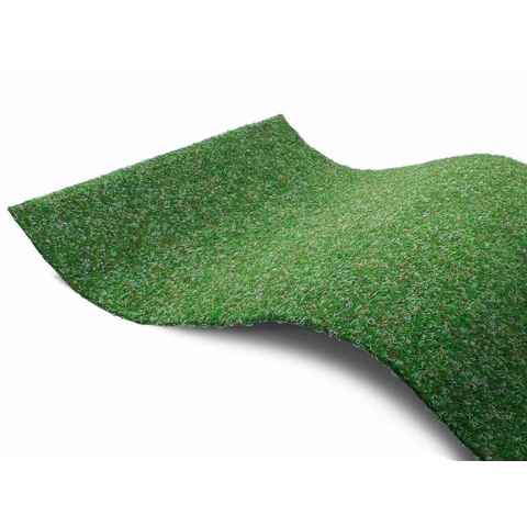Kunstrasen GREEN, Primaflor-Ideen in Textil, rechteckig, Höhe: 7,5 mm, Rasenteppich, blau, mit Noppen