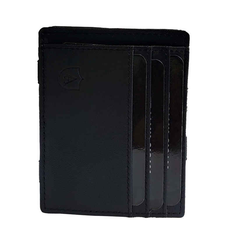 Alcube Geldbörse Magic Wallet I Das Original NAPPALEDER I Top ANGEBOTE I BESTSELLER! (Elegantem Design I RFID Geldbeutel für Herren & Damen aus 100% echtem Leder mit Platz für 8 Karten und Münzfach), Mini Geldbörse als Geschenk für Männer