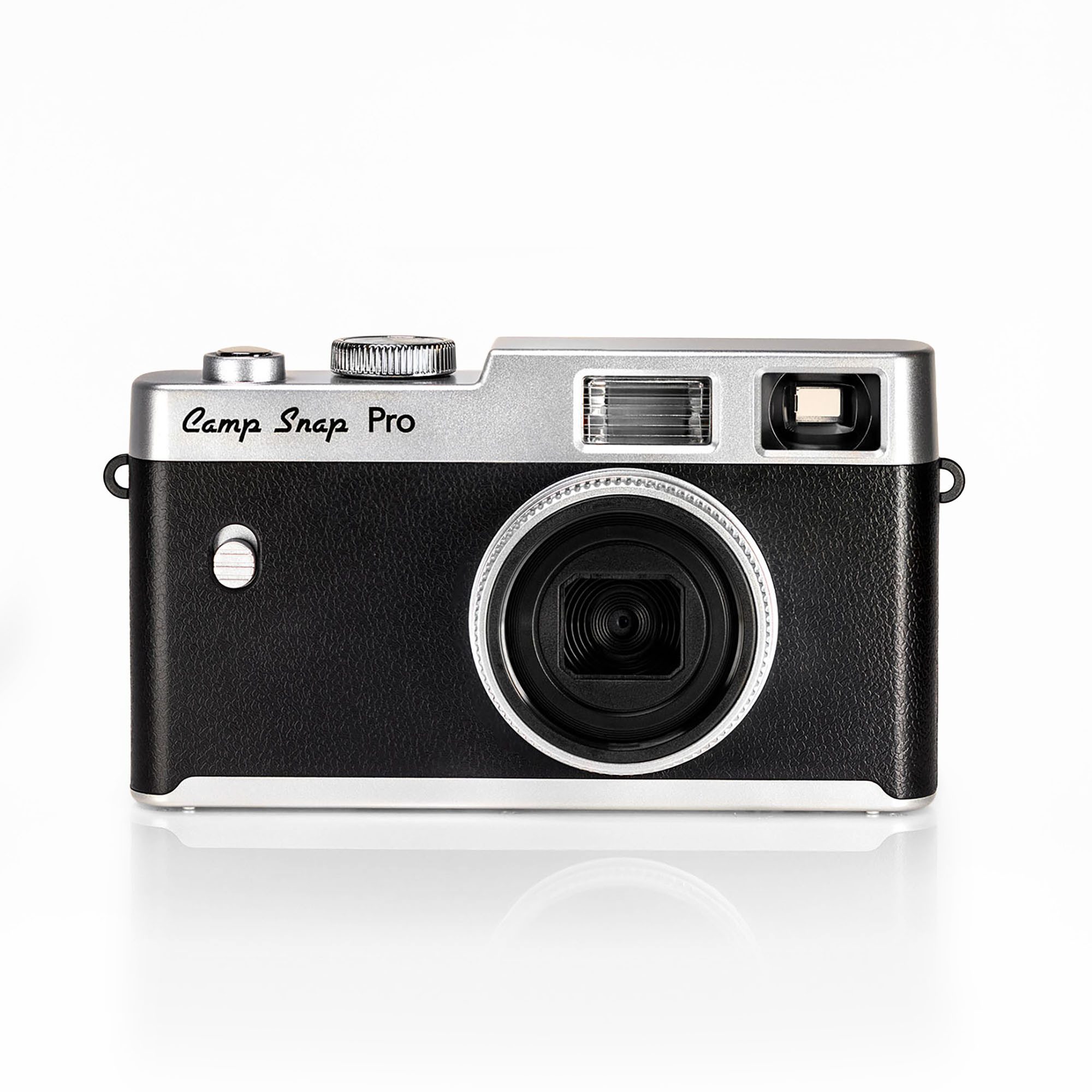 Camp Snap CS-PRO Retro Digitalkamera 16MP mit Xenon-Blitz, Vintage Style Kompaktkamera (Fixfokus-Objektiv, 16 MP, Keiner, 16MP Retro Kamera ohne Display mit Xenon-Blitz (53 Zeichen)