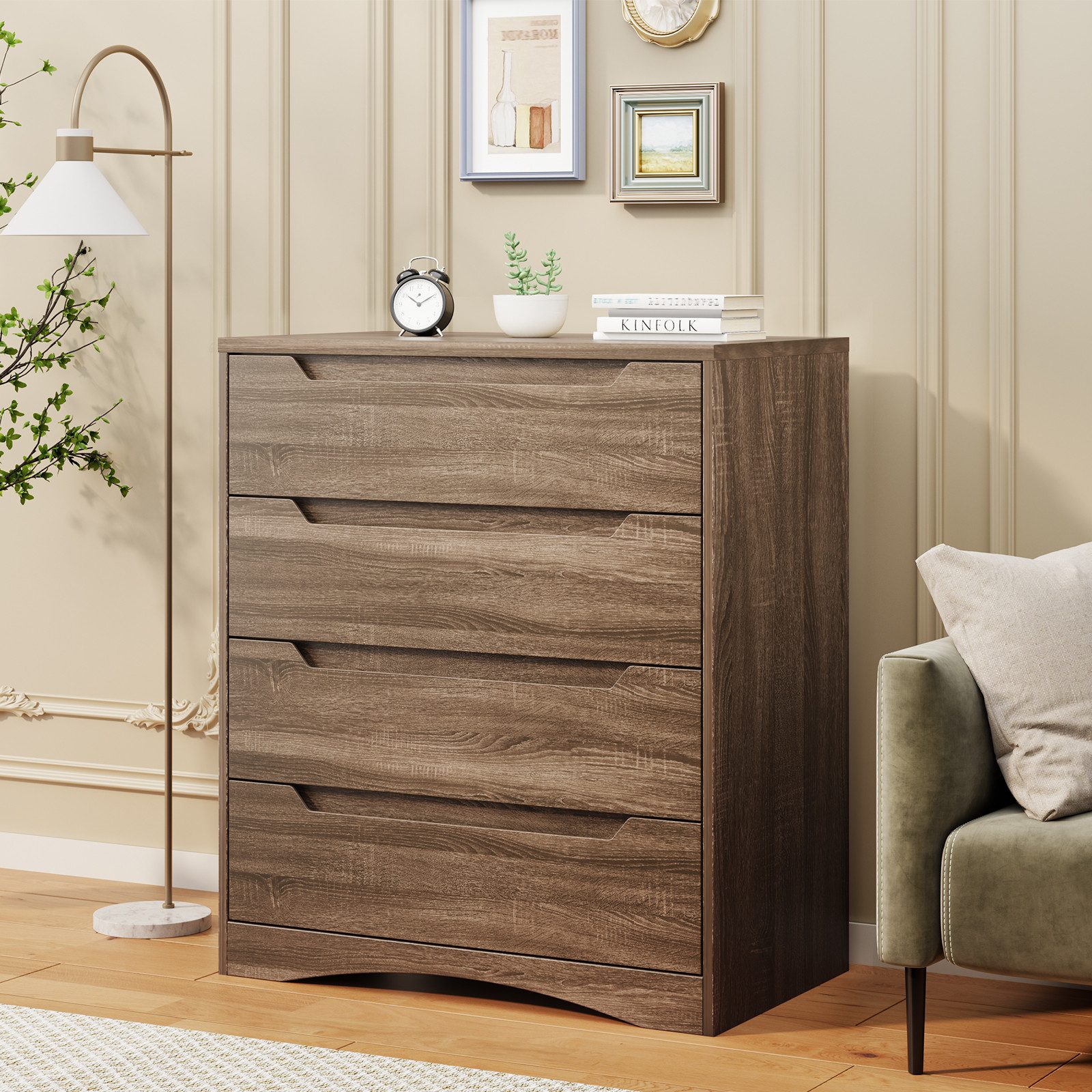 Bealife Kommode weiß, Kommode mit Schubladen, Schrank mit Schubladen, für Wohnzimmer
