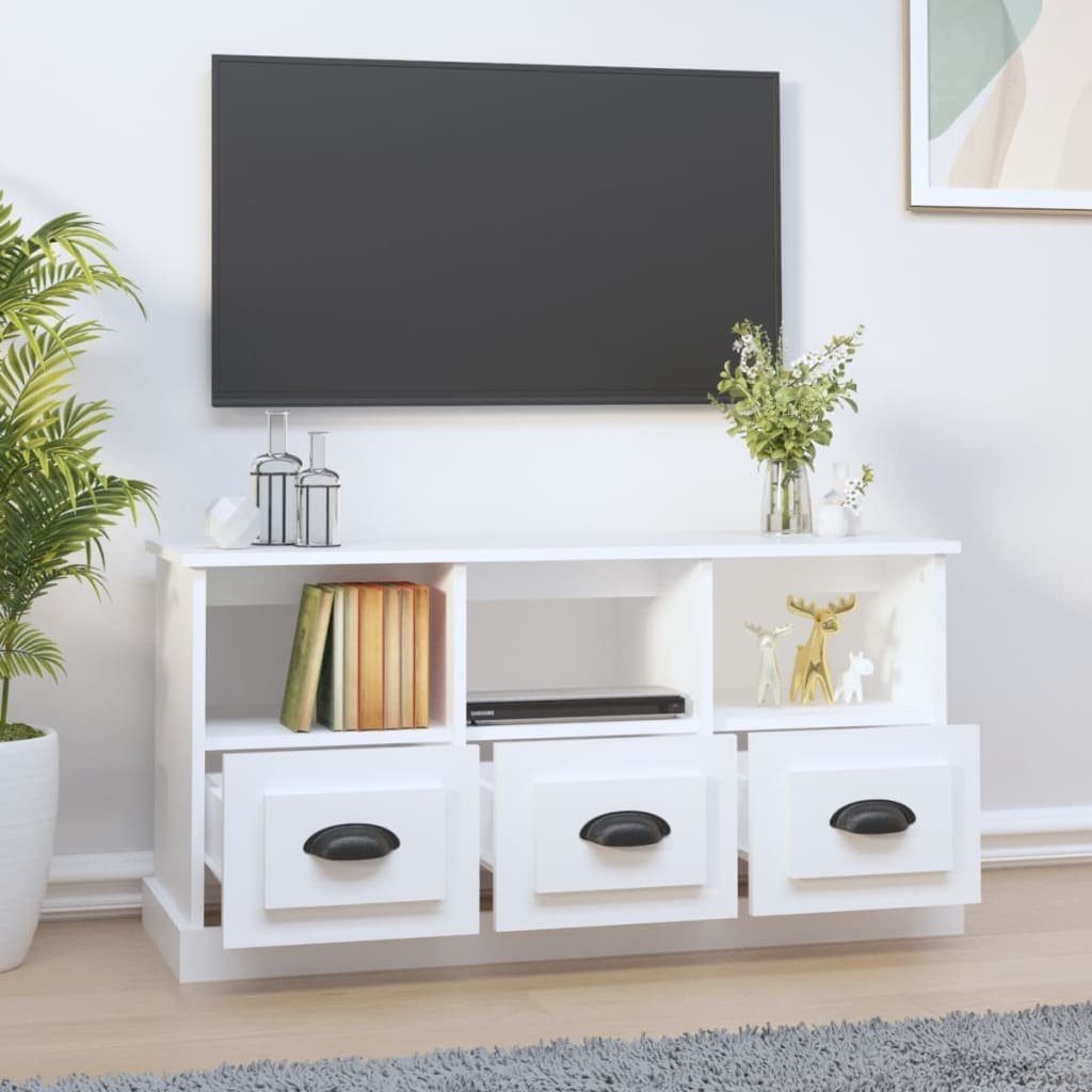 furnicato TV-Schrank Weiß 100x35x50 Holzwerkstoff cm