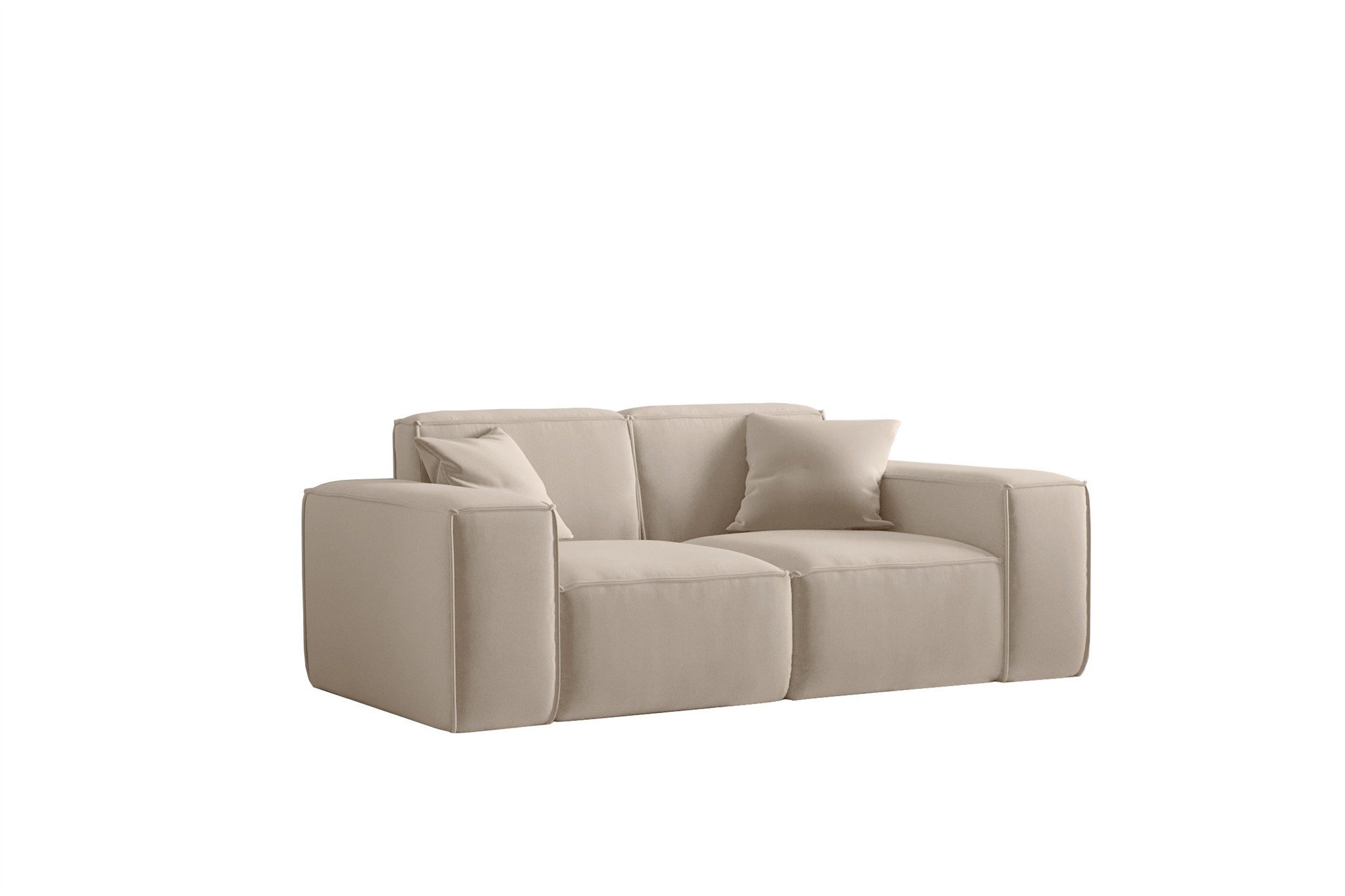 Fun Möbel Sofa Sofa Designersofa CELES PREMIUM 2-Sitzer in Stoff, inkl. 2 Z günstig online kaufen