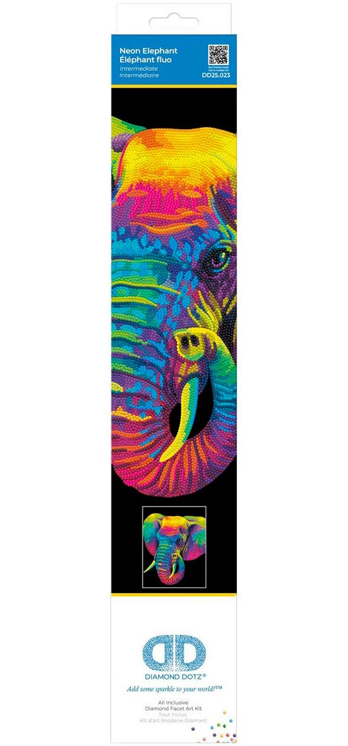 Diamond Dotz Kreativset Diamond Painting Neon Elefant