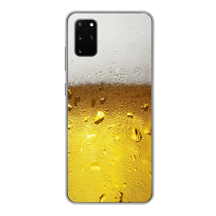MuchoWow Handyhülle Überfülltes Bierglas mit Kondenswasser Phone Case Handyhülle Samsung Galaxy S20 Plus Silikon Schutzhülle