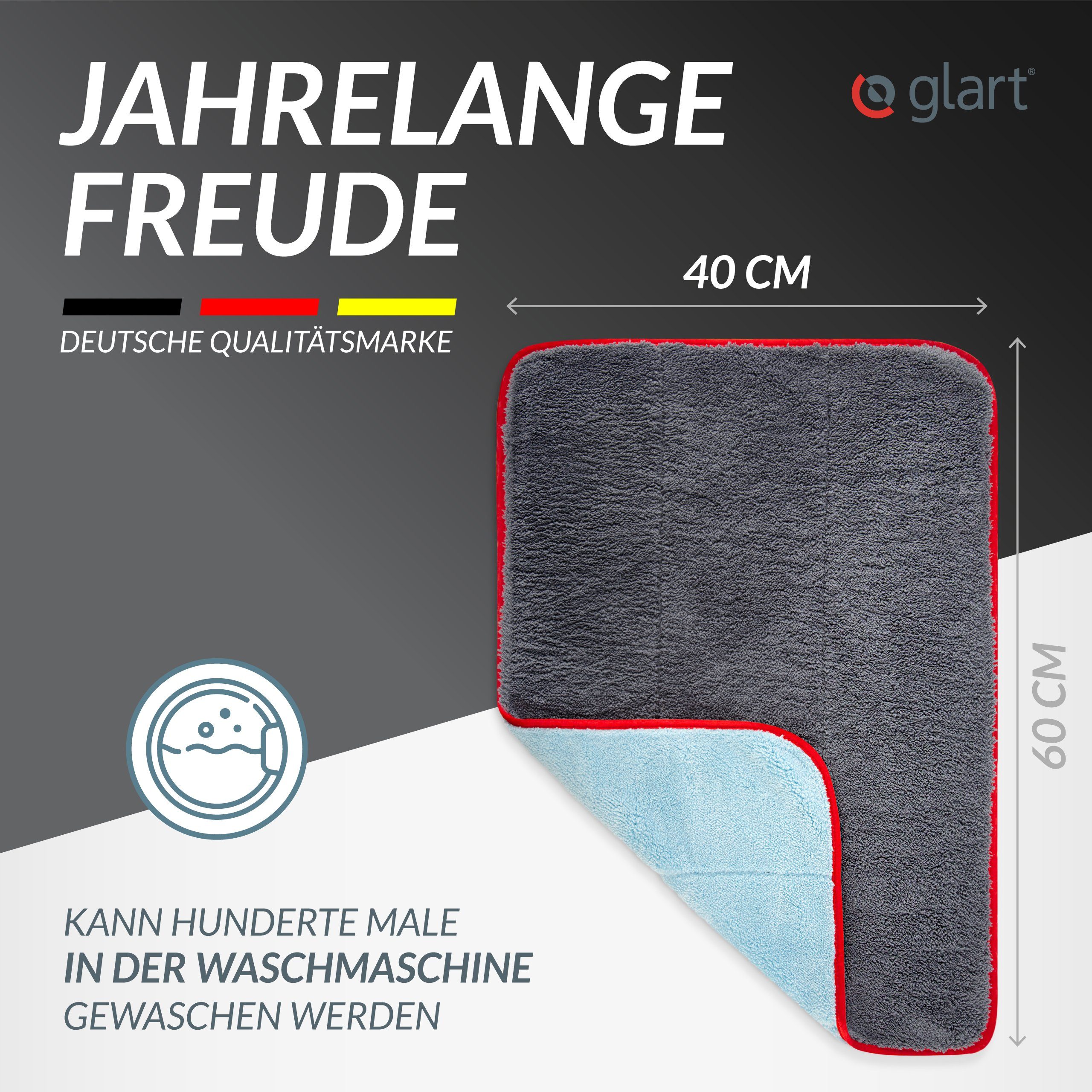 Auto 6er Mikrofasertücher 471PP6 für & Set, Glart 60x40cm, Mikrofasertuch Politur Trocknen