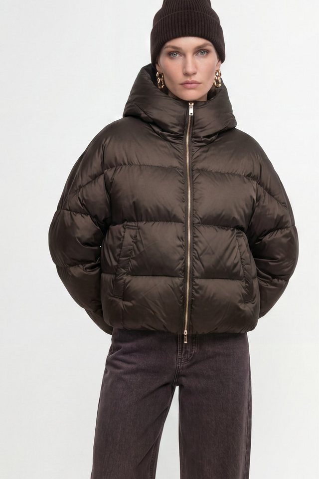 RICHROYAL Steppjacke Regular fit mit Kapuze