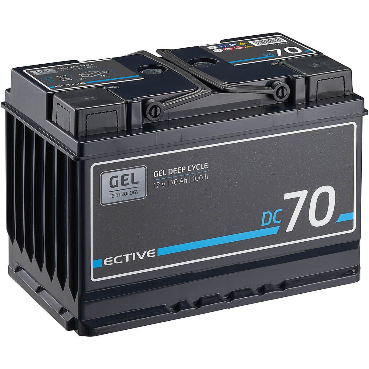 ECTIVE 12V 60Ah Deep Cycle Front Terminal Batterie Blei Gel USV
