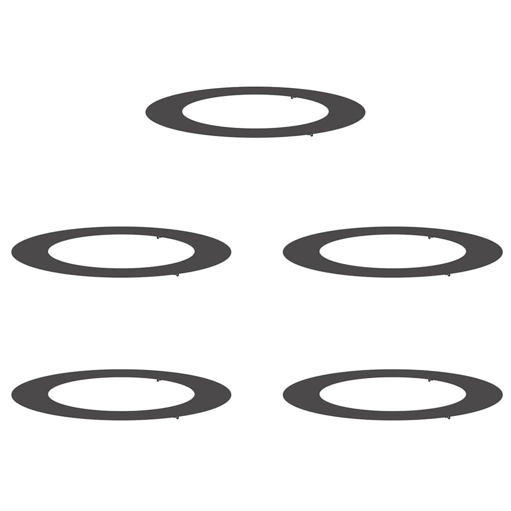 vidaXL Blumentopf Flache Baumringe 5 pcs günstig online kaufen