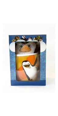 DreamWorks Tasse Keramik 300ml + Plüschtier Skipper Pinguin little Dreamers GeschenkSet, 2-teilig