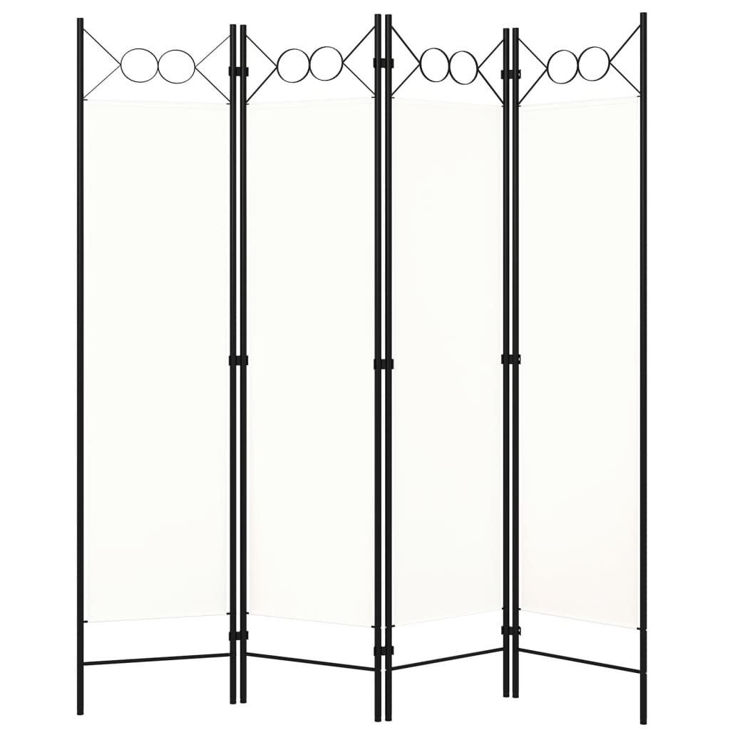 vidaXL Raumteiler 4-tlg. Raumteiler Weiß 160x180 günstig online kaufen